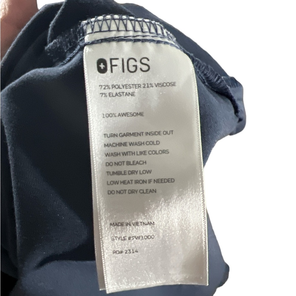 FIGS TOP 2X navy RLS - Picture 6 of 7